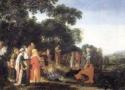 VELDE, Esaias van de Fohn the Baptist preaching oil painting